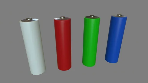 AA Battery Low-poly 3D model