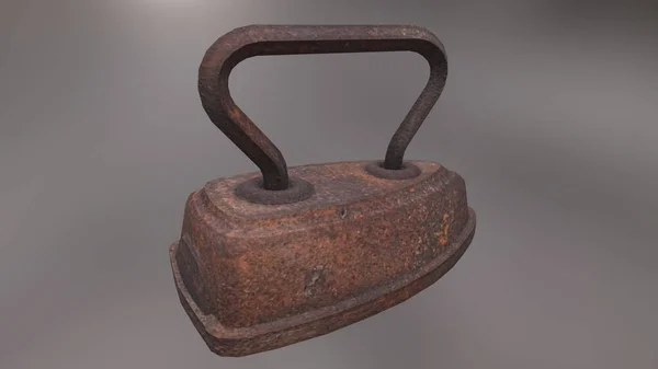 Antique Cuff Iron Rusty Low-poly 3D model