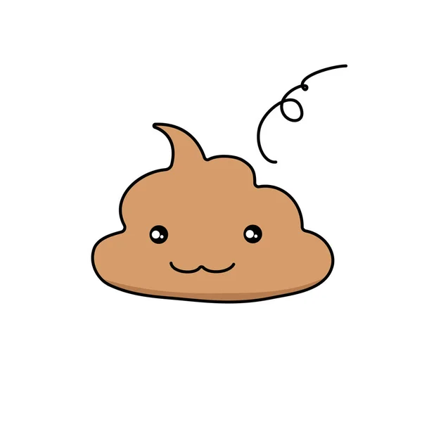 Cute funny poop emoticon smileys. Emotional shit kawaii icons.Happy,smiling, angry,sad, pretty. Vector flat cartoon character illustration icon — Stock Vector