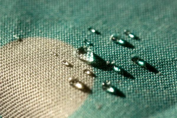 water drops on waterproof textile material