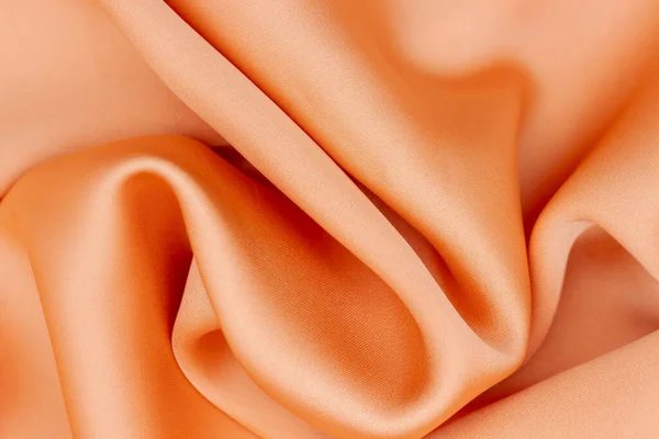 Doğal ipek kumaş. Şeftali pürüzsüz ipek kumaş.
