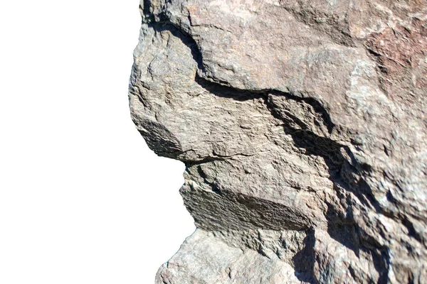 Ein Stück Felsen Isoliert Auf Weiß Steinhintergrund — Stockfoto