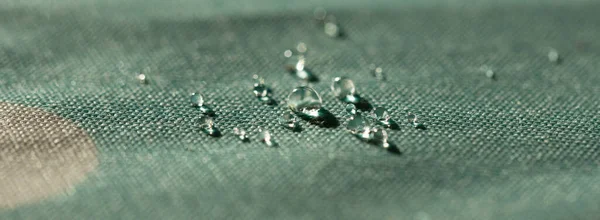 Water Drops Waterproof Textile Material Water Repellent Cloth Tablecloth Stock Photo