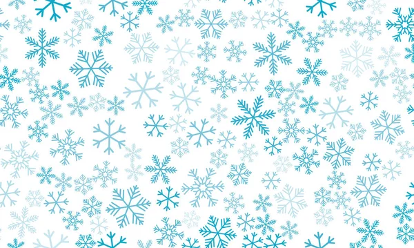 Seamless Background Snowflakes Beautiful Translucent Snowflakes Transparent Background Vector — Stock Vector