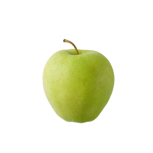 Green Apple Variety Golden Delicious Isolated White Background — Stock Photo, Image