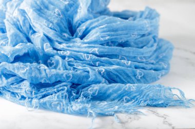 En iyi pamuk mavisi kumaş. Kopyalama alanı olan arkaplan