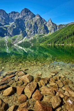 Yeşil su Gölü Morskie Oko, Tatra Dağları, Polonya
