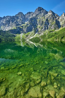 Yeşil su Gölü Morskie Oko, Tatra Dağları, Polonya