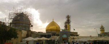 A picture of the shrine of Askarian Imams Which It is one of the shrines of the Shiite community and is located in the province of Salah al-Din In Samarra., and the shrine It consists of the tombs of Imam Ali al-Hadi and Imam al-Hasan al-Askari, and  clipart