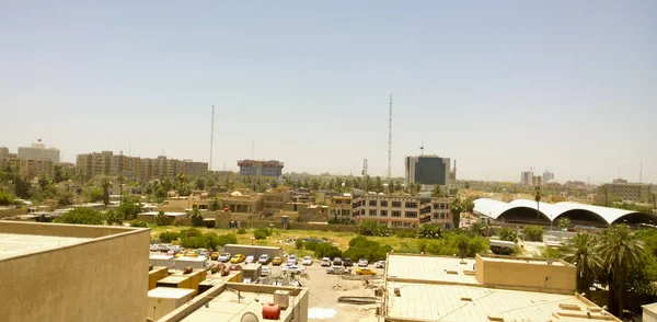 Luchtfoto Van Stad Van Bagdad Toont Waar Residentiële Complexen Stad — Stockfoto