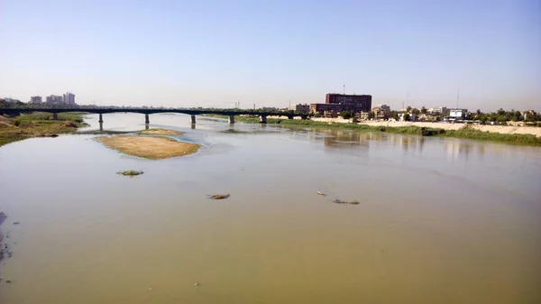 Foto Pro Řeky Tigris Výstavbě Přehrady Alesso Tato Fotografie Hlavním — Stock fotografie