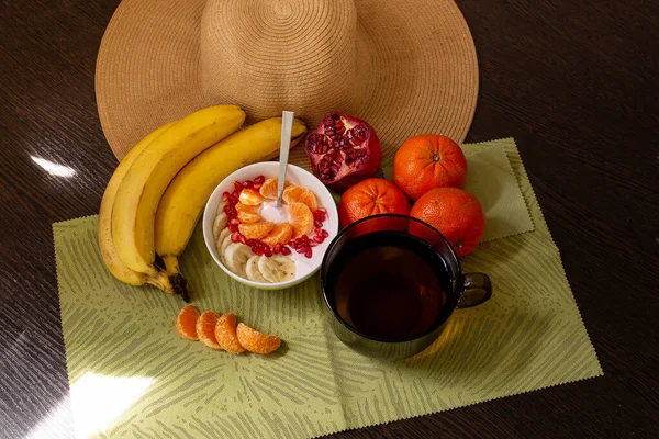 Yogurt Breakfast Berries Fruits — Stock Photo, Image