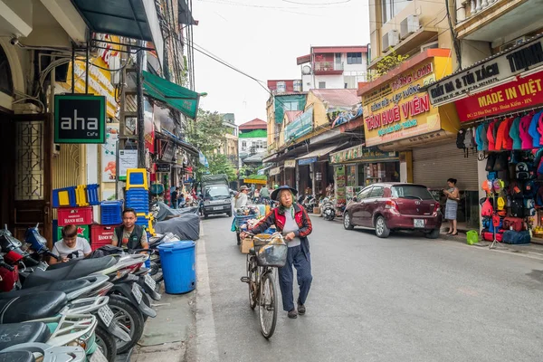 Hanoi Vietnam November 2017 Plaatselijke Dagelijks Leven Van Straat Hanoi — Stockfoto