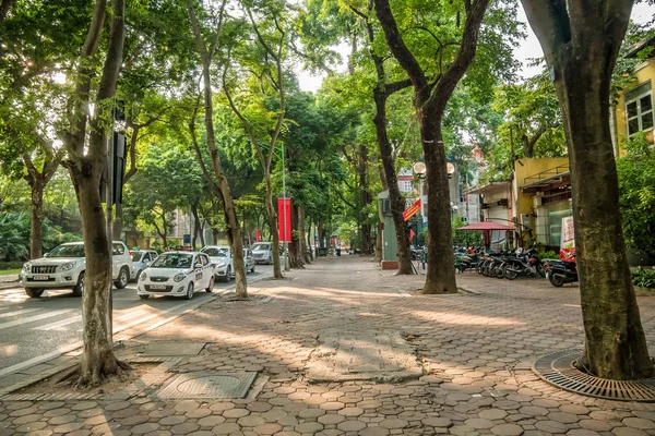 Hanoi Vietnam November 2017 Street View Och Visa Trafik Med — Stockfoto
