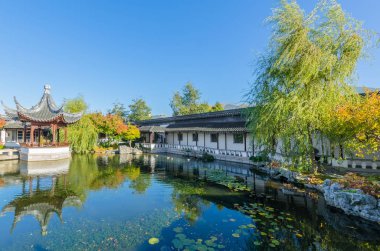 Dunedin, Yeni Zelanda - 3,2016 olabilir: Kalp göl Pavyonu Dunedin Çin Bahçesi ' Ting' Yeni Zelanda.