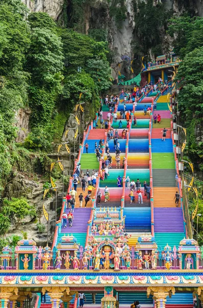 Kuala Lumpur Malajzia December 2018 Batu Caves Egy Mészkő Hegy — Stock Fotó