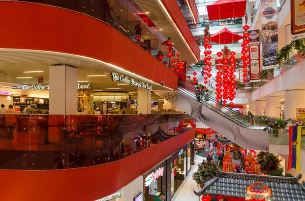 Kuala Lumpur Malásia Fevereiro 2019 Bonita Decoração Ano Novo Chinês — Fotografia de Stock