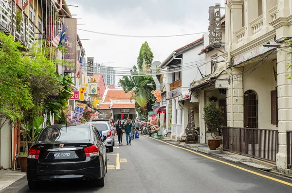 Malakka, Maleisië-22 april 2019: Jonker Street is het centrum s — Stockfoto