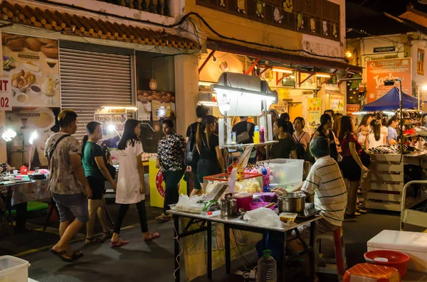 Malacca,Malaysia - April 21,2019 : The night market on Friday,Sa — Stock Photo, Image