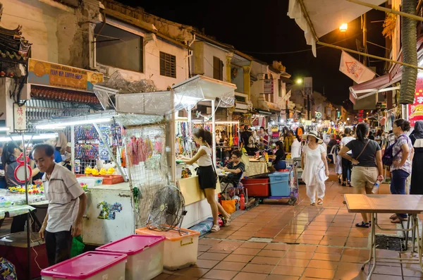 Malakka, Maleisië-21 april 2019: de avondmarkt op vrijdag, sa — Stockfoto