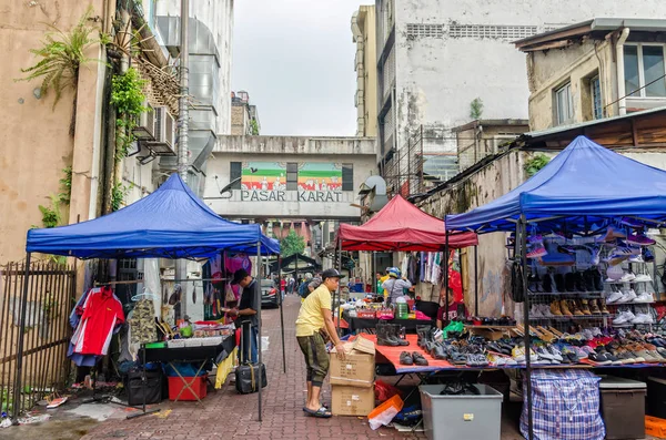 Kuala Lumpur, Malezja-5 sierpnia 2019: Pasar Karat jest pchły — Zdjęcie stockowe