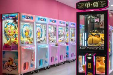 Kuala Lumpur,Malezya - 7 Eylül 2019 : Renkli arcade oyunu 