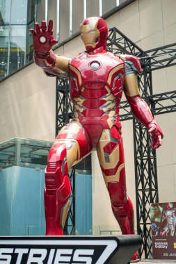 Kuala Lumpur,Malezya - 7 Eylül 2019 : Büyük bir Demir Adam statu
