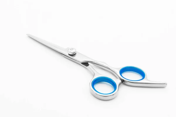 Close View Flat Cutting Scissor Isolated White Background — Stock Photo, Image