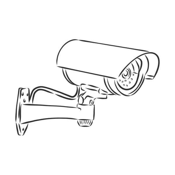 Caméra Surveillance Extérieure Style Caniche — Image vectorielle