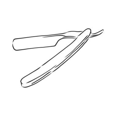 Razor vektör çizim simgesi arkaplanda izole edildi. El yapımı Razor ikonu. Bilgi, web sitesi veya uygulama için Razor taslak simgesi.