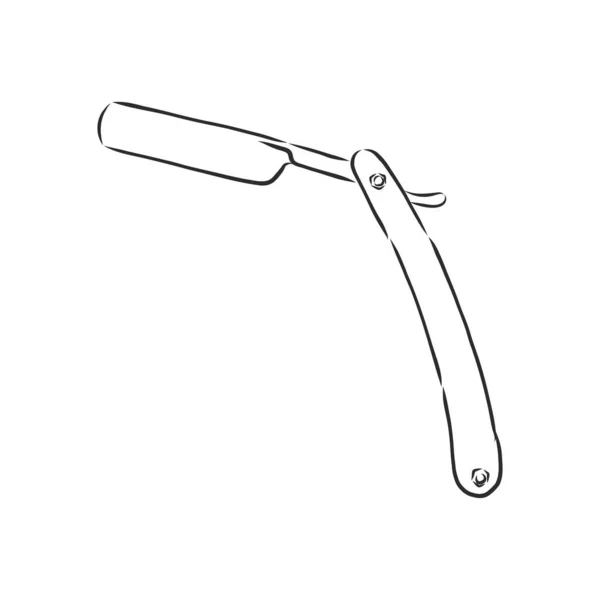 Rasiermesser Vektor Skizzensymbol Isoliert Auf Dem Hintergrund Handgezeichnetes Rasiermesser Symbol — Stockvektor