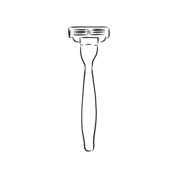 Ícone Desenho Vetorial Razor Isolado Fundo Ícone Lâmina Desenhado Mão — Vetor de Stock