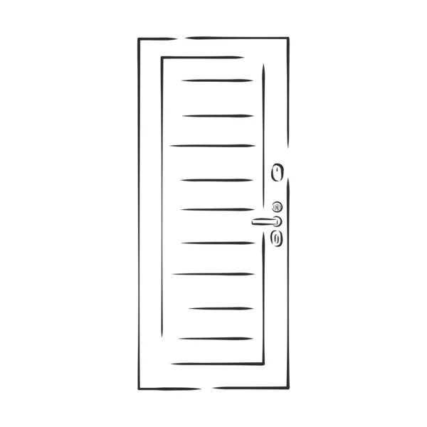 Handzeichnung Skizze Der Türen — Stockvektor