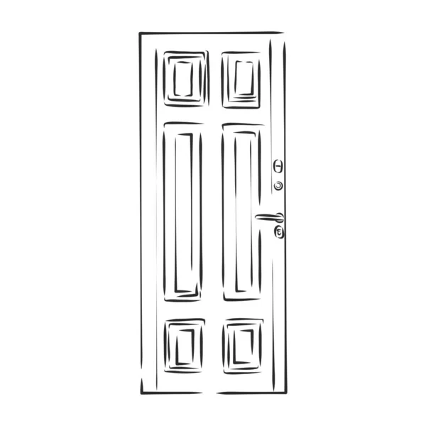 Kapıların Çizimi Çizimi — Stok Vektör