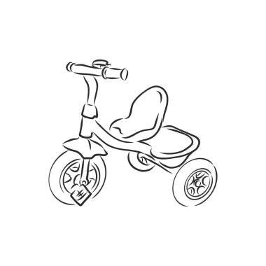 BMX. Çocuk bisikleti. Ekstrem sporlar için unsur. Açık hava aktivitesi. Beyaz arkaplanda siyah ve beyaz vektör izole edildi.