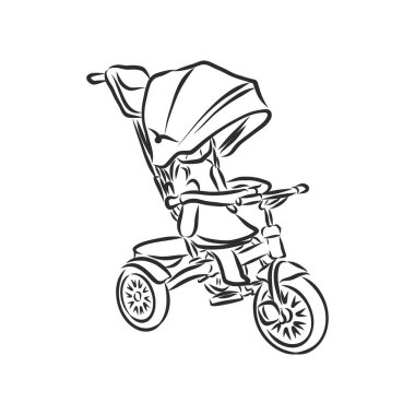BMX. Çocuk bisikleti. Ekstrem sporlar için unsur. Açık hava aktivitesi. Beyaz arkaplanda siyah ve beyaz vektör izole edildi.