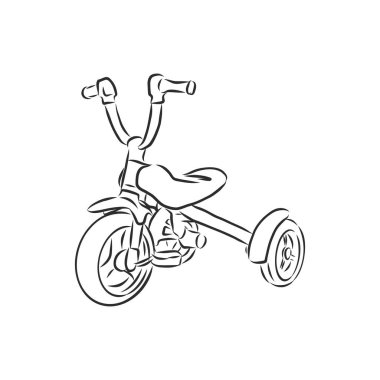 BMX. Çocuk bisikleti. Ekstrem sporlar için unsur. Açık hava aktivitesi. Beyaz arkaplanda siyah ve beyaz vektör izole edildi.