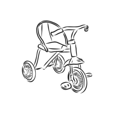 BMX. Çocuk bisikleti. Ekstrem sporlar için unsur. Açık hava aktivitesi. Beyaz arkaplanda siyah ve beyaz vektör izole edildi.