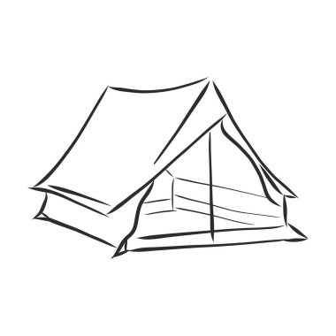 turist çadırı, vektör çizimi