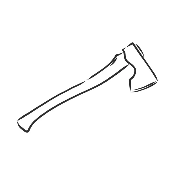 Χέρι Drawn Axe Sketch Σύμβολο Vector Hatchet Element Μοντέρνο Στυλ — Διανυσματικό Αρχείο