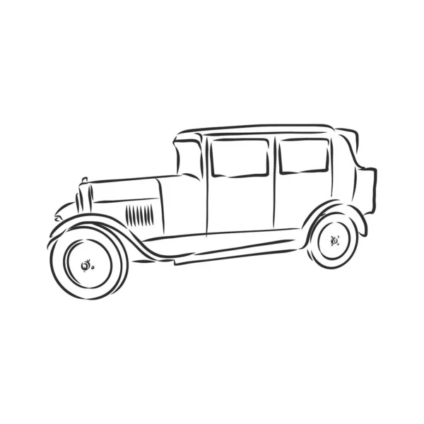 Wzór Logo Wektora Retro Samochodu Ikona Transportu Lub Pojazdu — Wektor stockowy