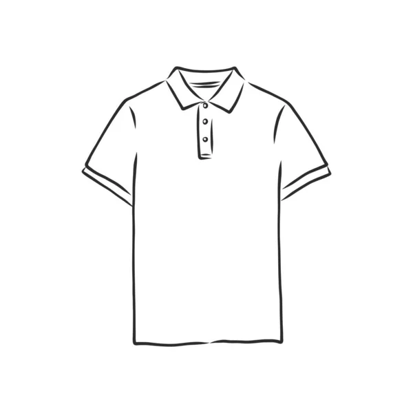 Polo Shirt Vector Sketch Icon Isolated Background Hand Drawn Polo — Stock Vector