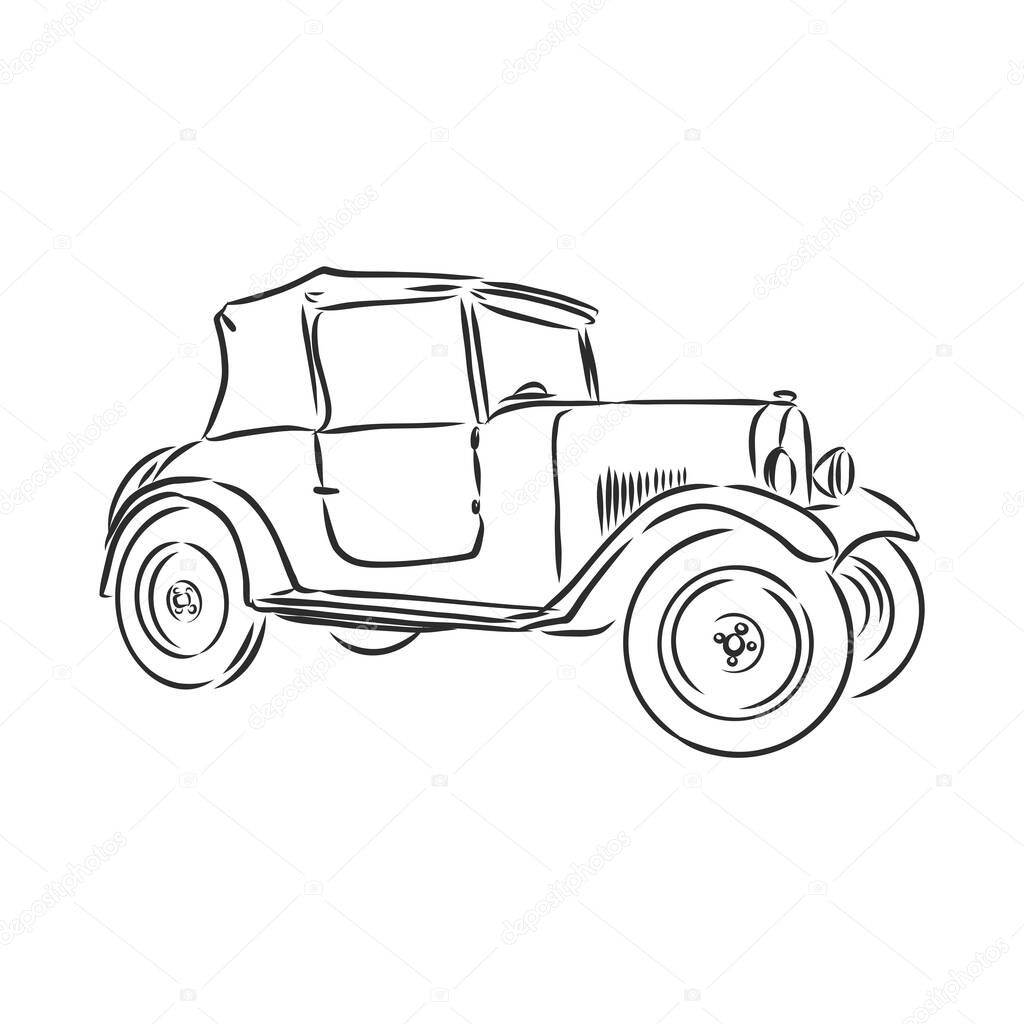 retro car vector logo design template. transport or vehicle icon.