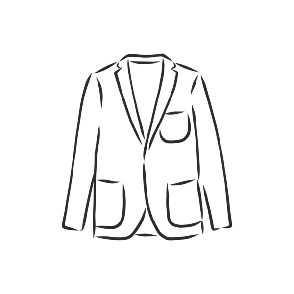 남자들의 자켓을 비즈니스 스타일의 옷으로 Vector 남성의 러스트 재킷을 그렸다 — 스톡 벡터
