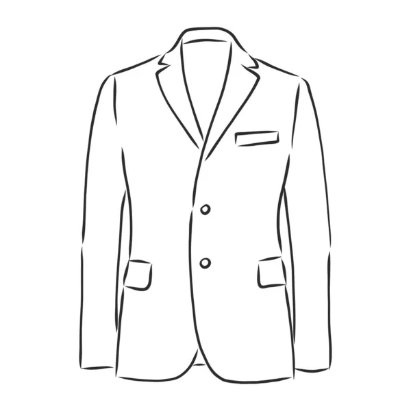 矢量表示男人的夹克 在商业风格的衣服 病媒说明了男人的双排扣夹克 商务服装 — 图库矢量图片