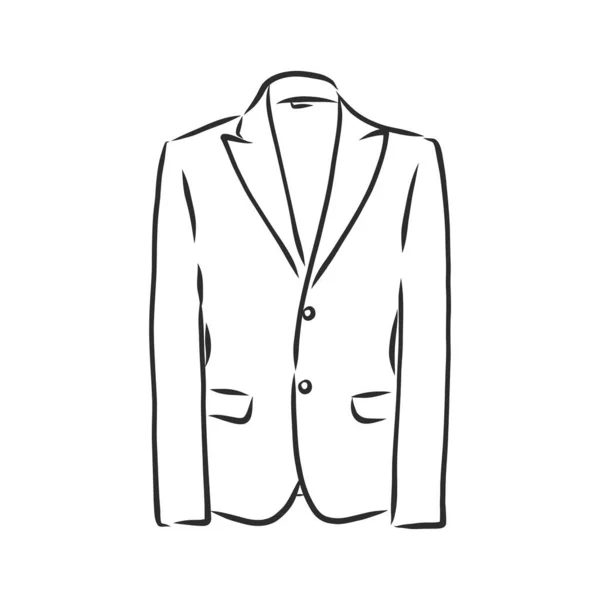 Veste Vectorielle Pour Homme Vêtements Style Business Veste Double Boutonnage — Image vectorielle