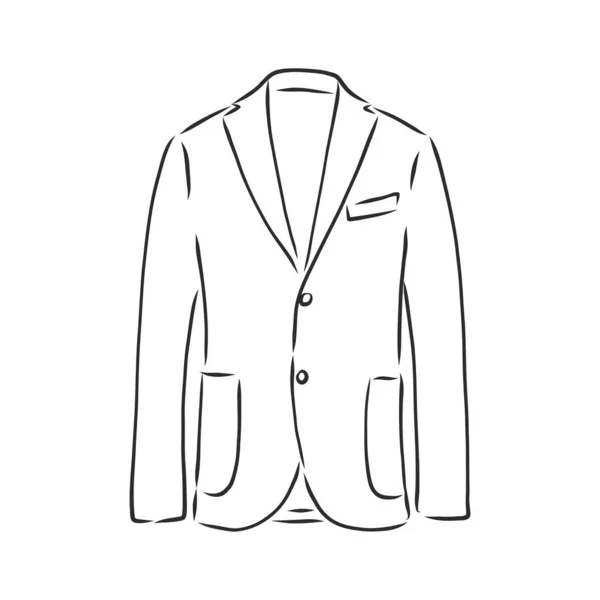 ベクトルイラストメンズジャケット ビジネススタイルの服 ベクターイラスト男性のダブルブレストジャケット ビジネスにおける衣服 — ストックベクタ