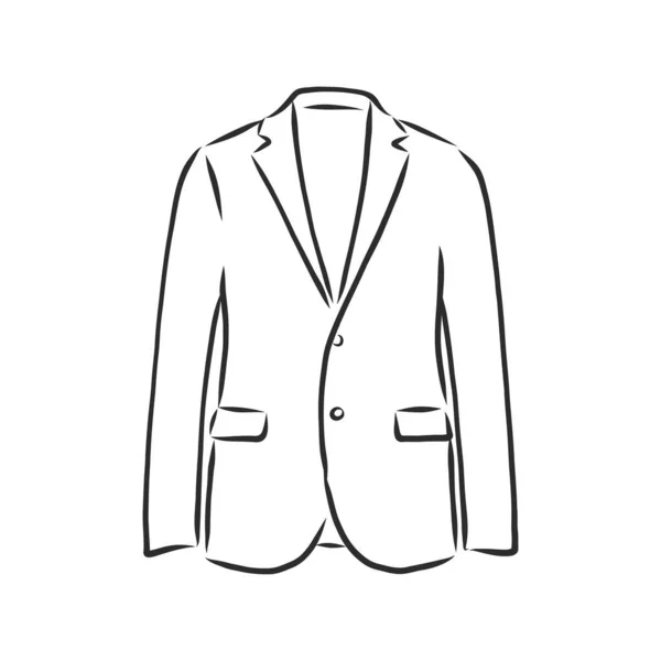 Dessiner Une Ligne Continue Veste Homme Style Linéaire — Image vectorielle