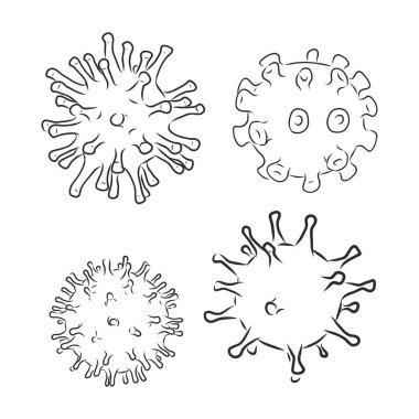 CORONA VIRUS, doodle skeç ve illüstrasyon