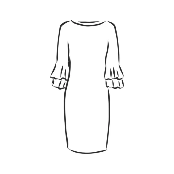 Esquisses Collection Robes Pour Femmes Illustration Vectorielle Dessinée Main Dessin — Image vectorielle